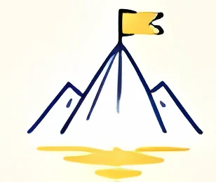 挑戦を表す山のイラスト