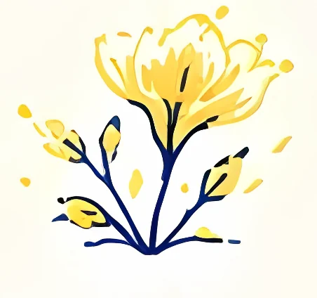 花開くミモザのイラスト